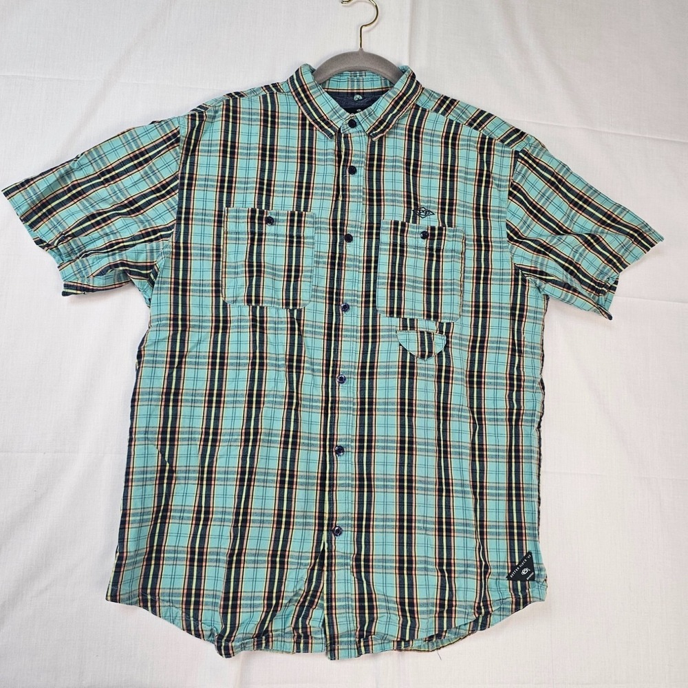 10‎ Deep Shirt Men's Extra Large Short Sleeve Button Down 100% Cotton